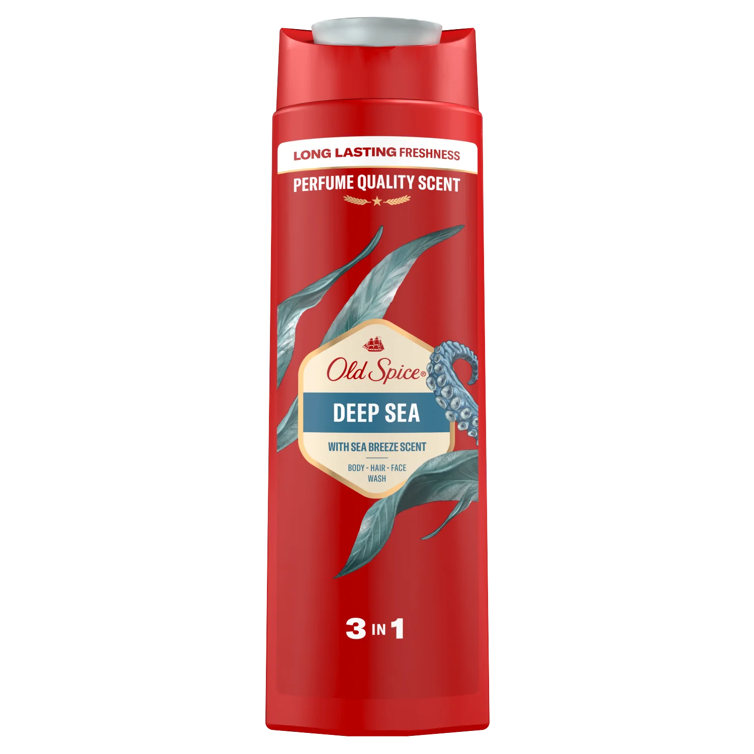 Old Spice Deep Sea, Żel pod prysznic i szampon dla mężczyzn 3w1, 400 ml