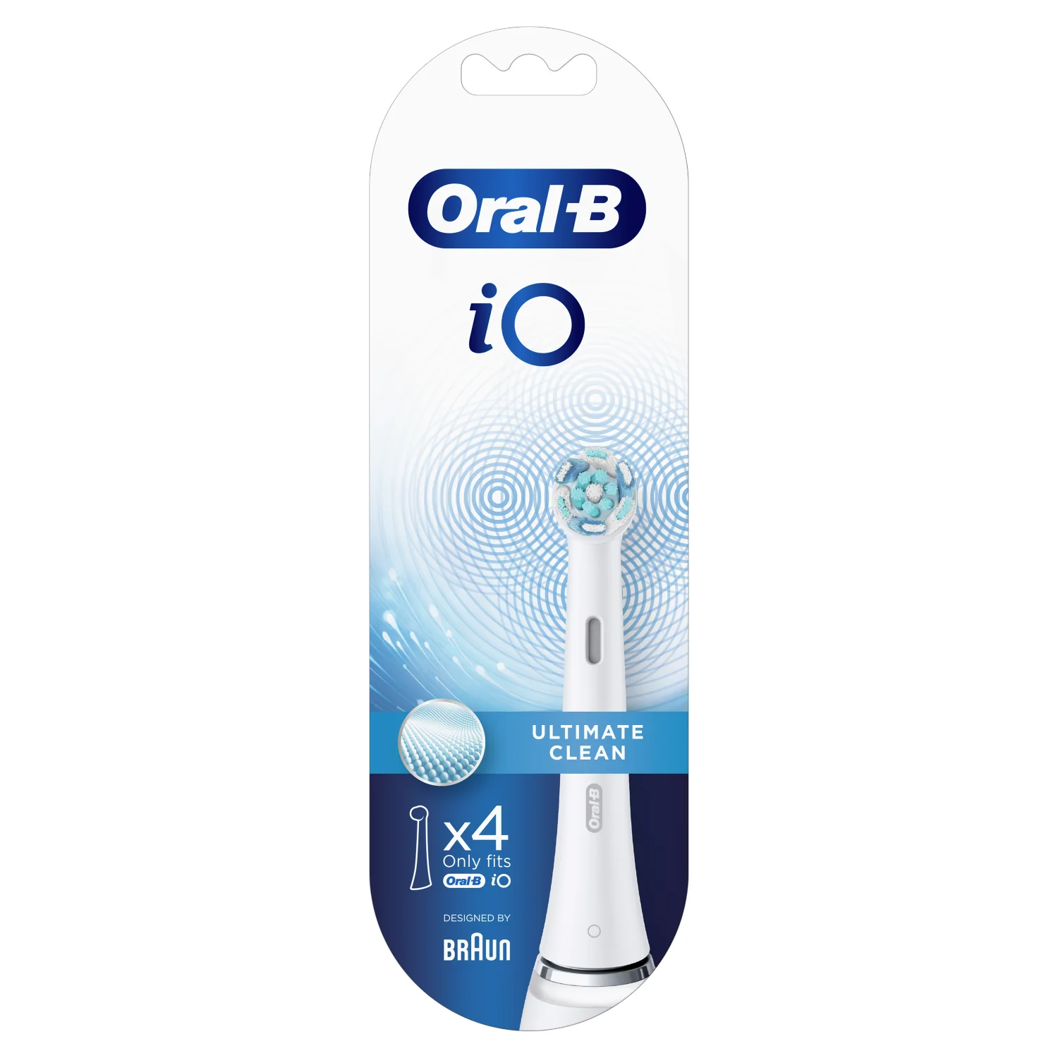 Oral-B iO Ultimate Clean White Alabaster, końcówki wymienne do szczoteczki elektrycznej, 4 szt.