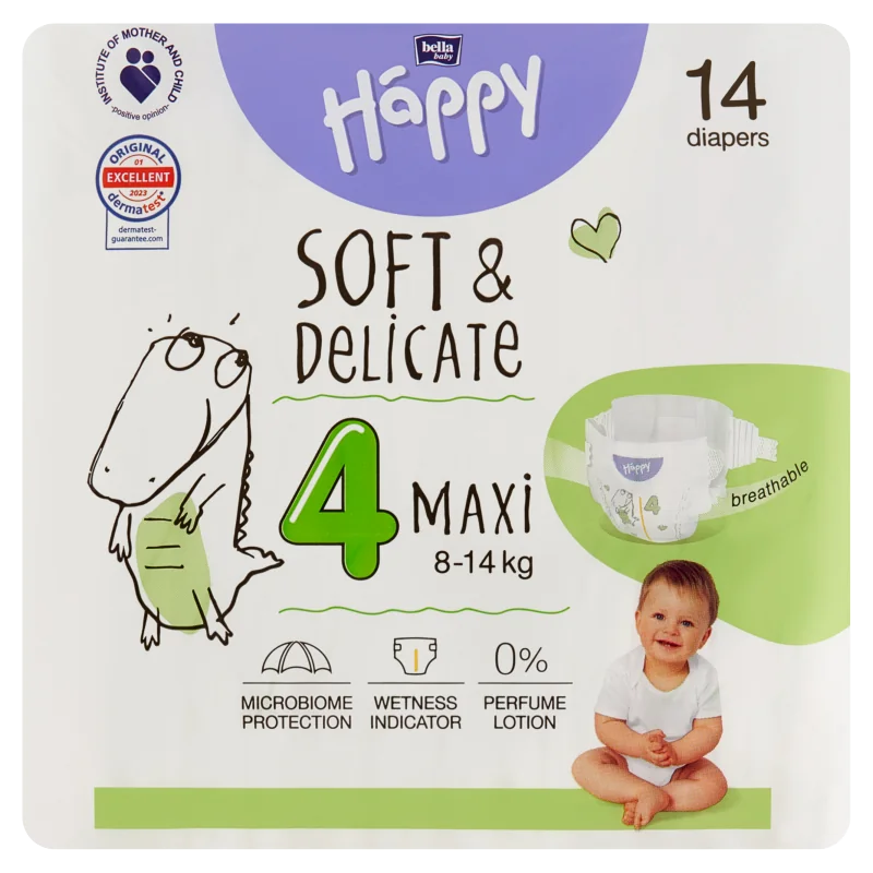 Bella Baby Happy Maxi, pieluszki 8-14 kg, 14 szt.