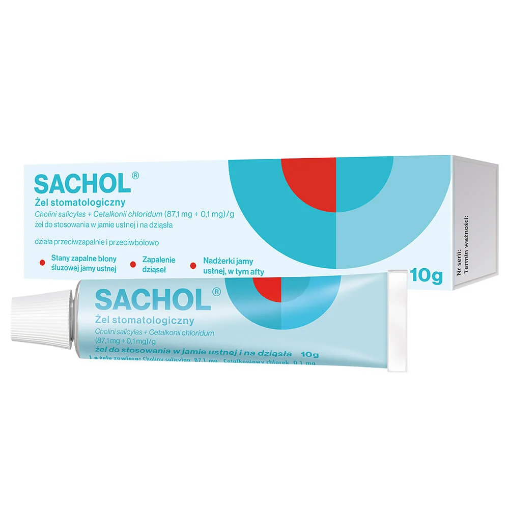 Sachol, 87,1 mg + 0,1 mg/ g, żel stomatologiczny, 10 g