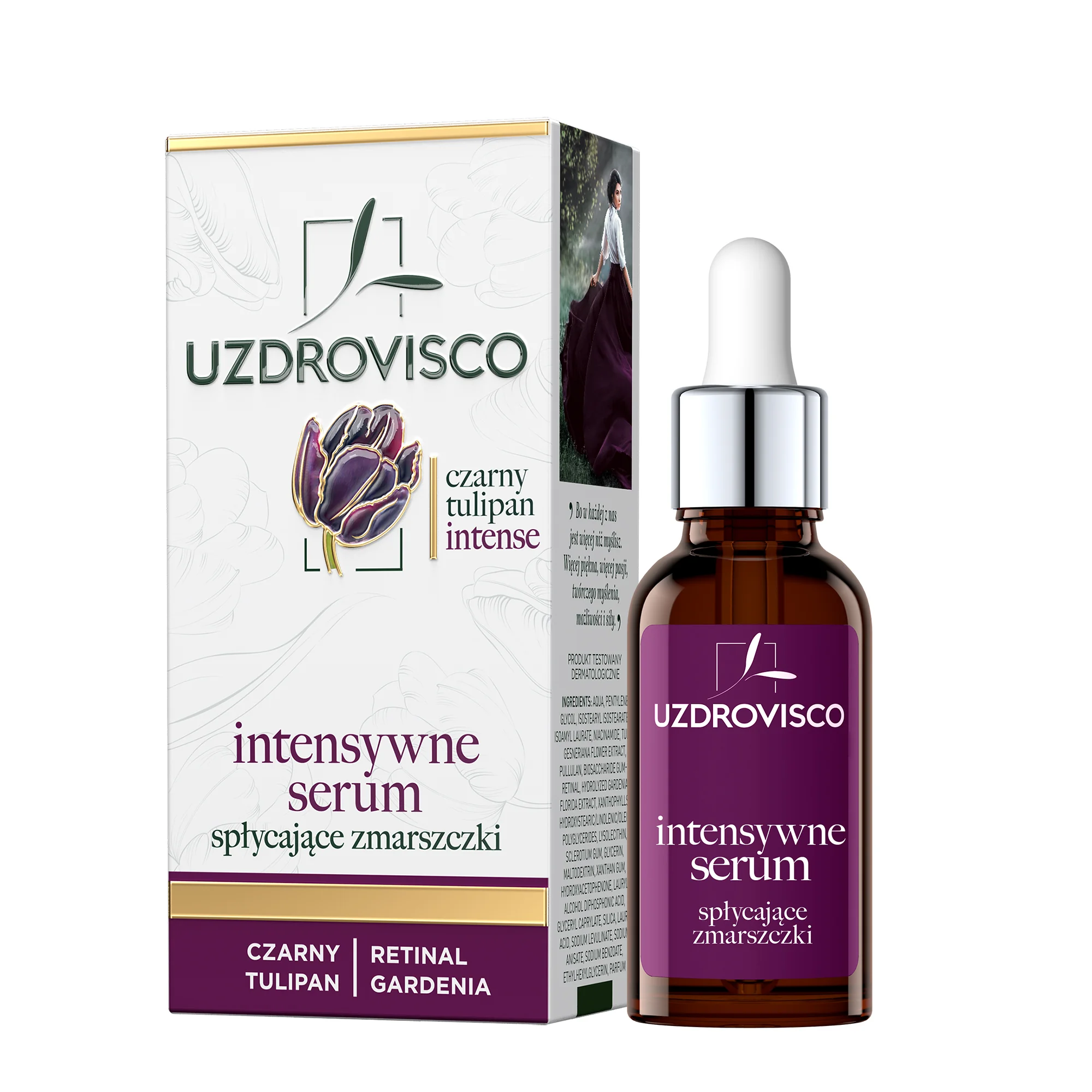 Uzdrovisco Czarny Tulipan Intense Intensywne serum spłycające zmarszczki, 30 ml