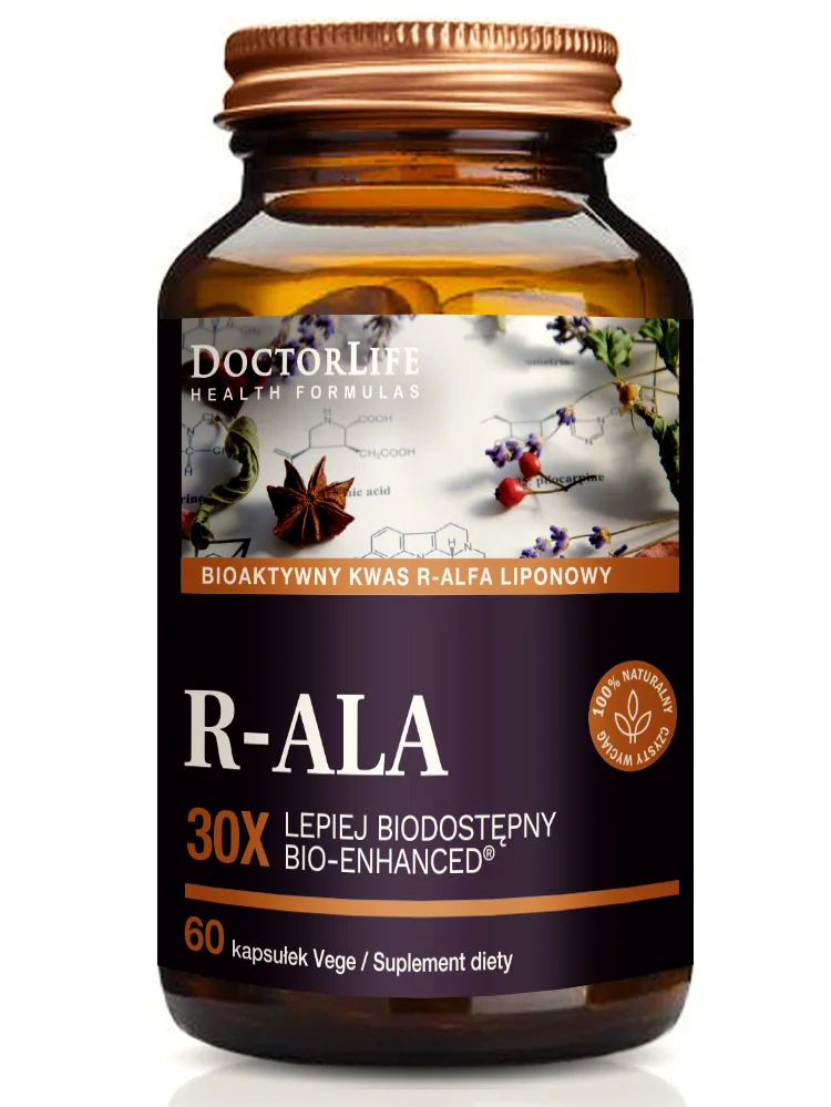 Doctor Life bioaktywny kwas R-ALA 261 mg, 60 kapsułek