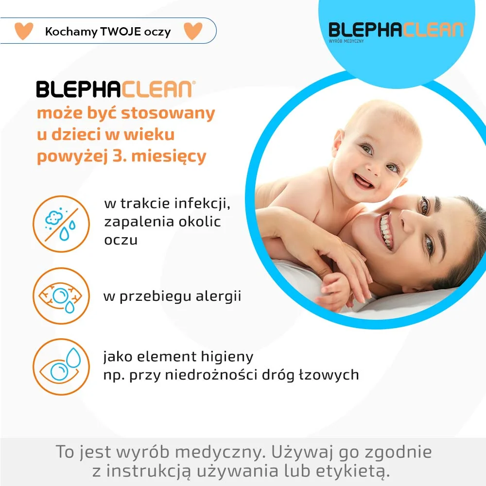 Blephaclean chusteczki do higieny powiek, 20 szt.