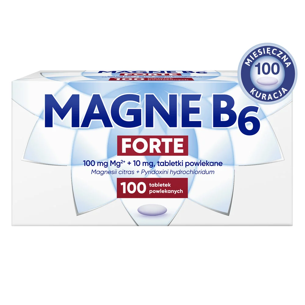 Magne B6 Forte, 100mg + 10mg, 100 tabletek powlekanych