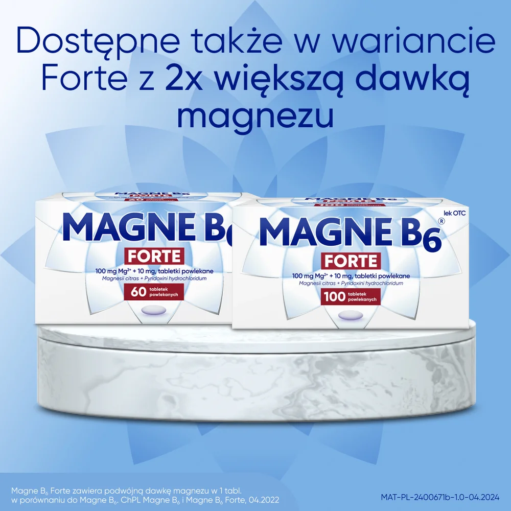 Magne B6 48 mg + 5 mg, 60 tabletek powlekanych