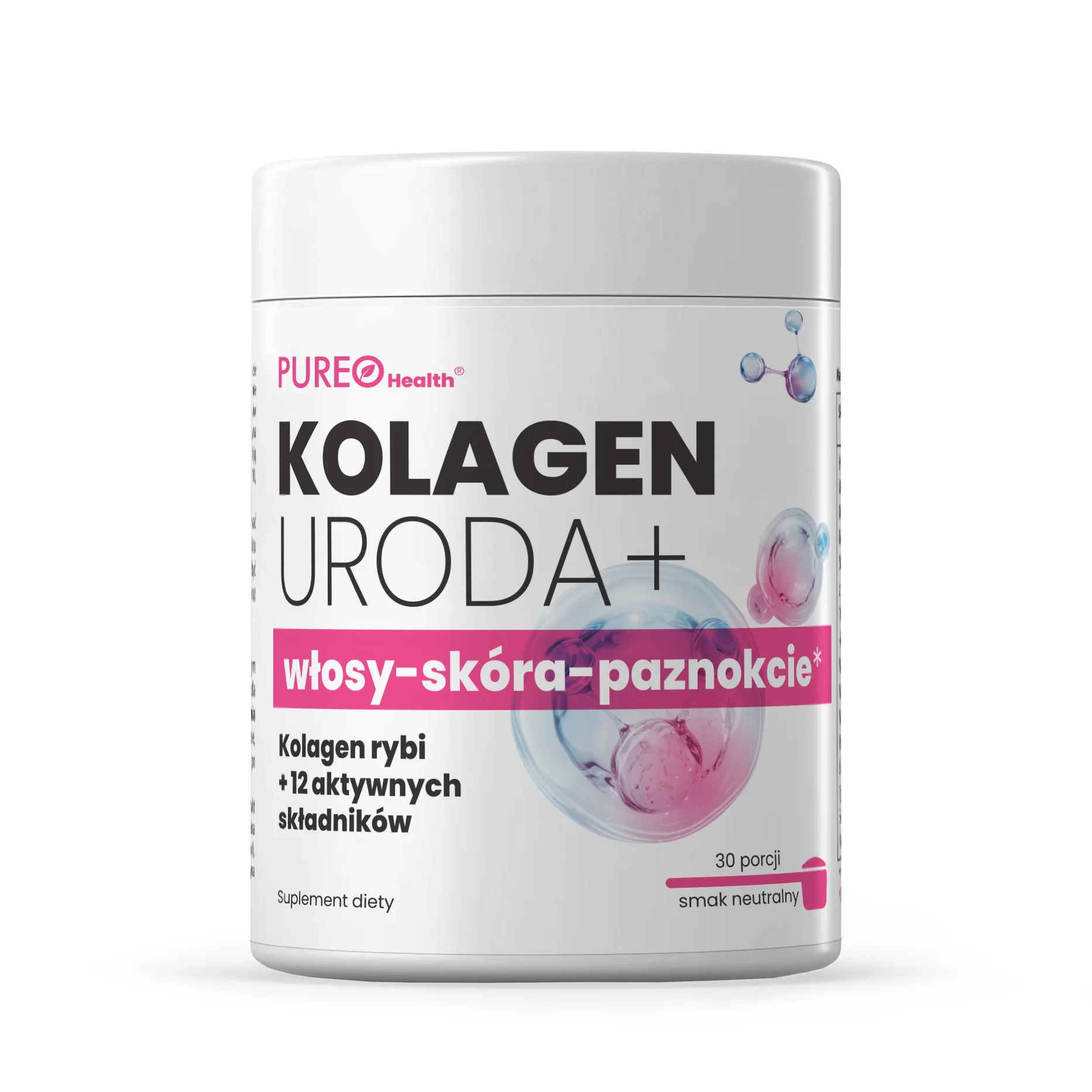 Pureo Health, Kolagen Beuaty Formula włosy-skóra-paznokcie 30 porcji, smak neutralny