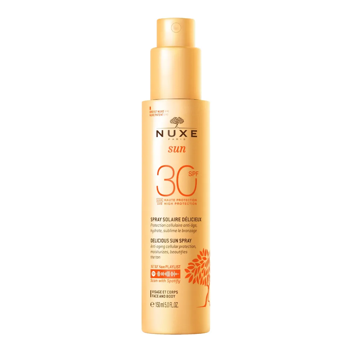 Nuxe Sun mleczko do opalania twarzy ciała SPF30, 150 ml 