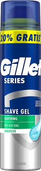 Gillette Series, kojący żel do golenia z aloesem, 240 ml