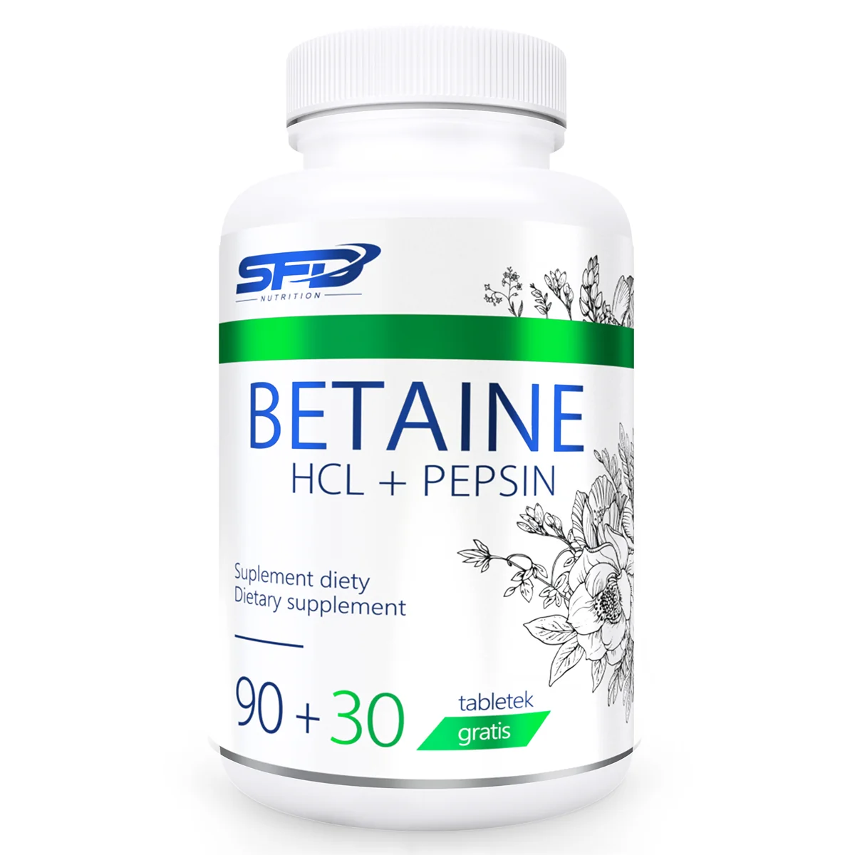 SFD Betaine Hcl Pepsin, 120 tabletek