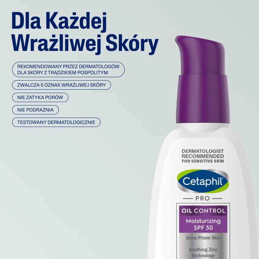 Cetaphil Pro Oil Control krem nawilżająco-matujący, SPF 30, 118 ml