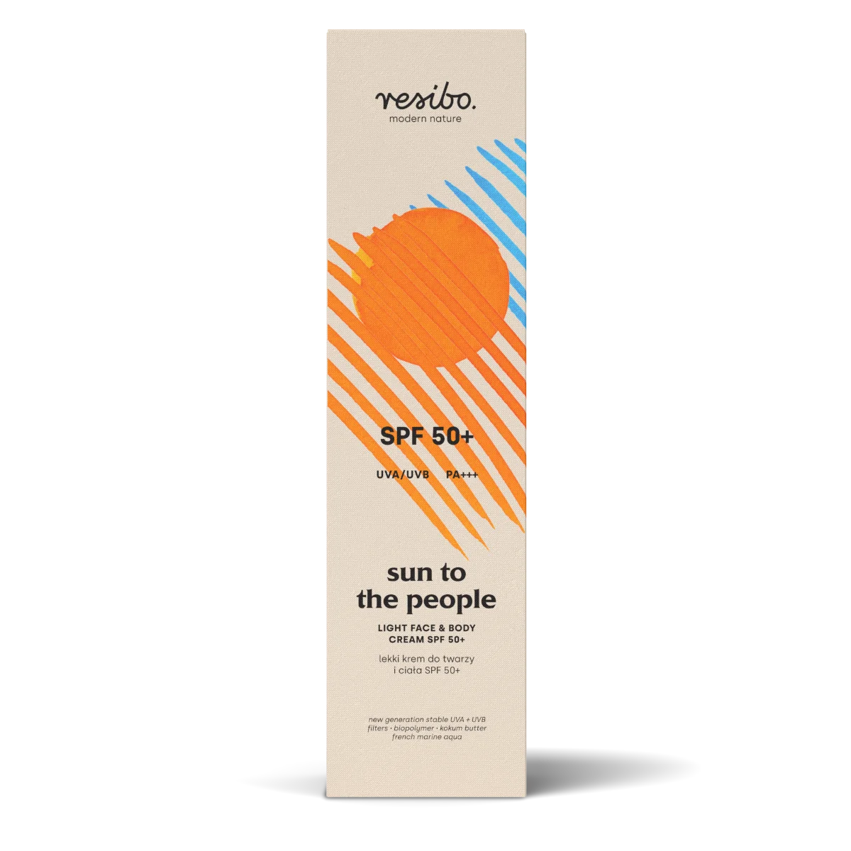 Resibo Sun to the People lekki krem do twarzy i ciała SPF 50+, 50 ml 