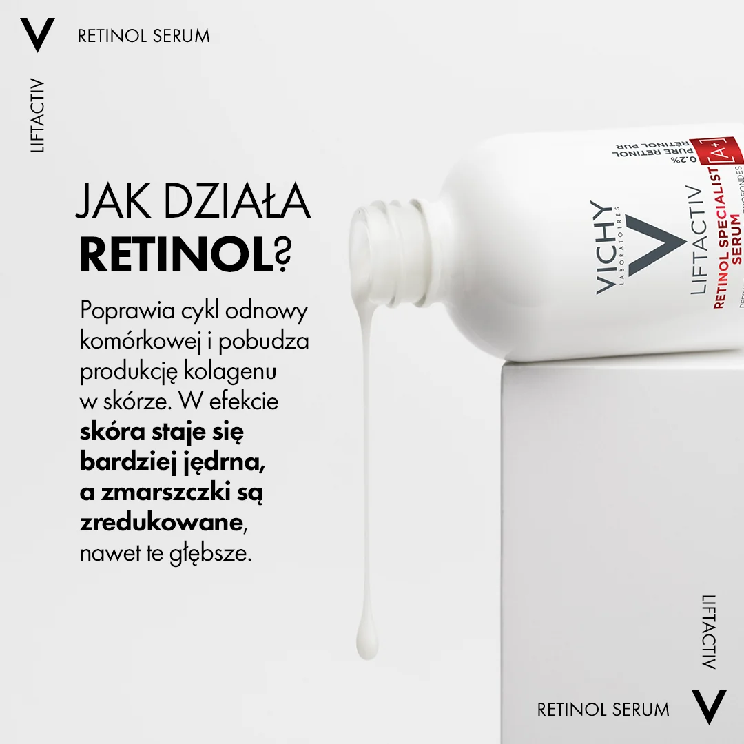 Vichy Liftactiv Retinol Specialist, Głębokie zmarszczki, Serum na noc, 30 ml