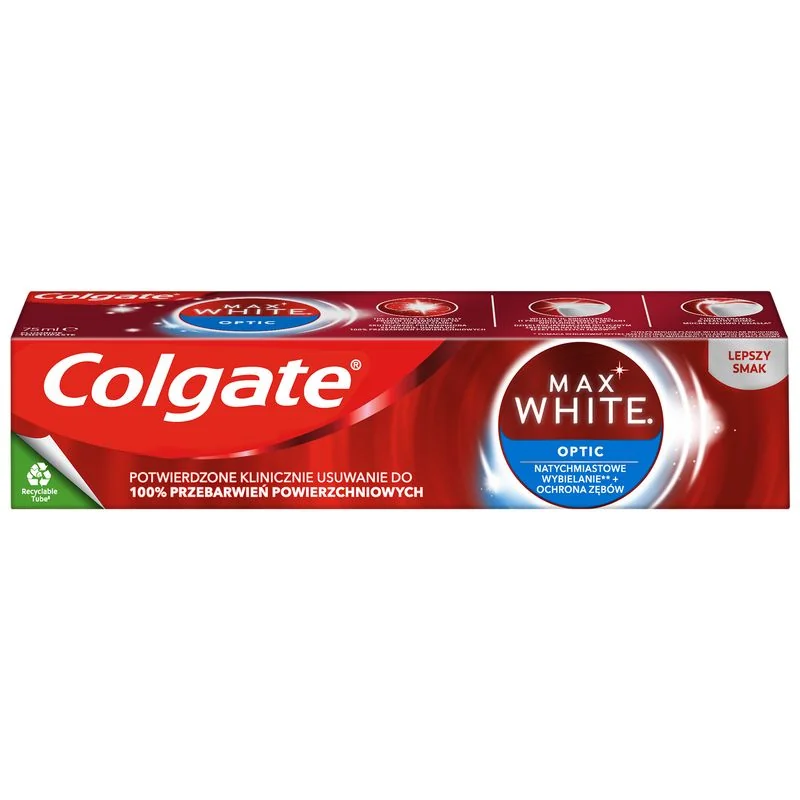 Colgate Max White Optic, wybielająca pasta do zębów, 75 ml