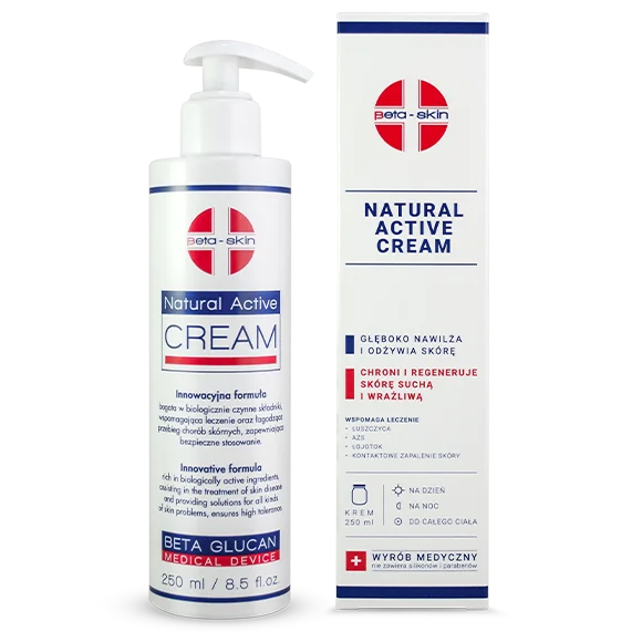 Beta Skin Natural Active Cream, Krem do ciała i twarzy, 250 ml