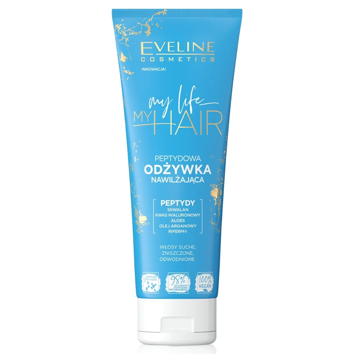 Eveline Cosmetics My Life My Hair, peptydowa odżywka nawilżająca, 250 ml