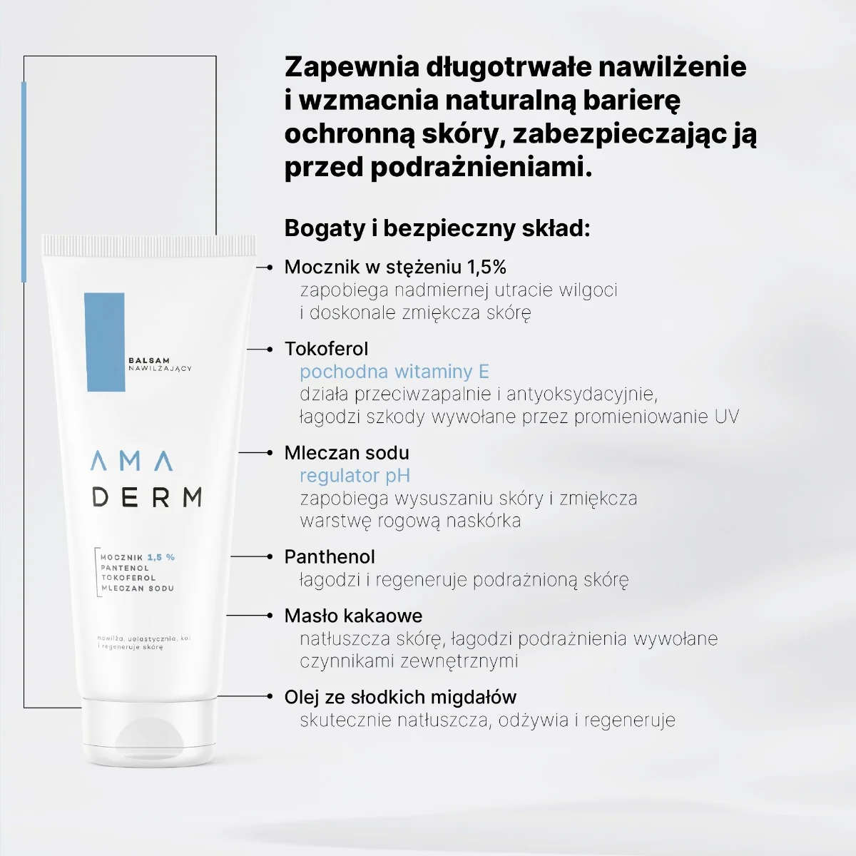 Amaderm nawilżający balsam do ciała, 200 ml