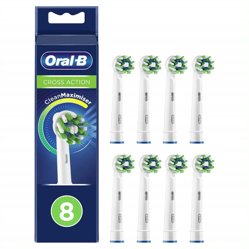 OralB Cross Action, koncówki do szczoteczki, EB50-8, 8 sztuki