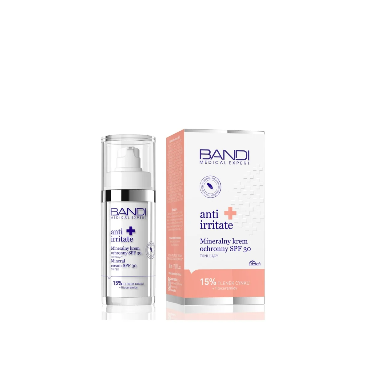 BANDI Anti Irritate, mineralny krem ochronny SPF 30, 30 ml