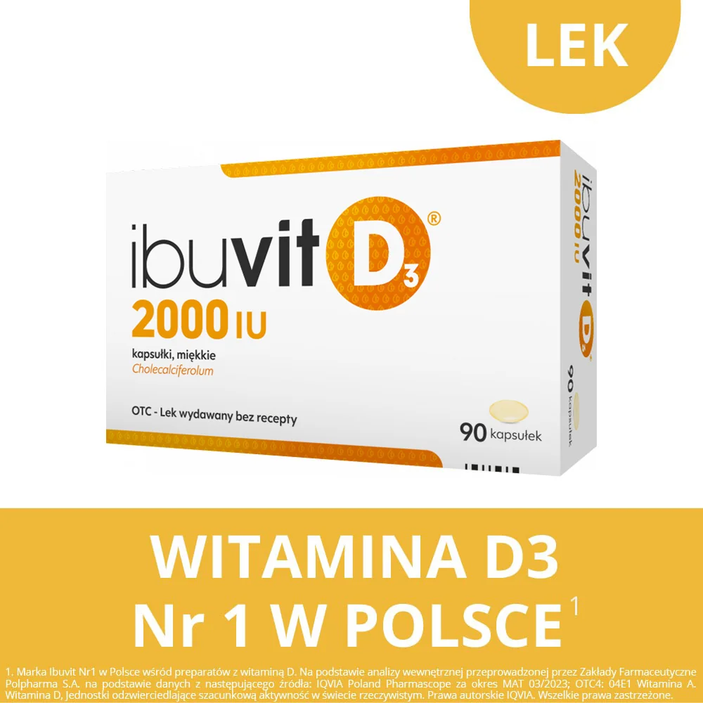 Ibuvit D3 2000 IU, 90 kapsułek