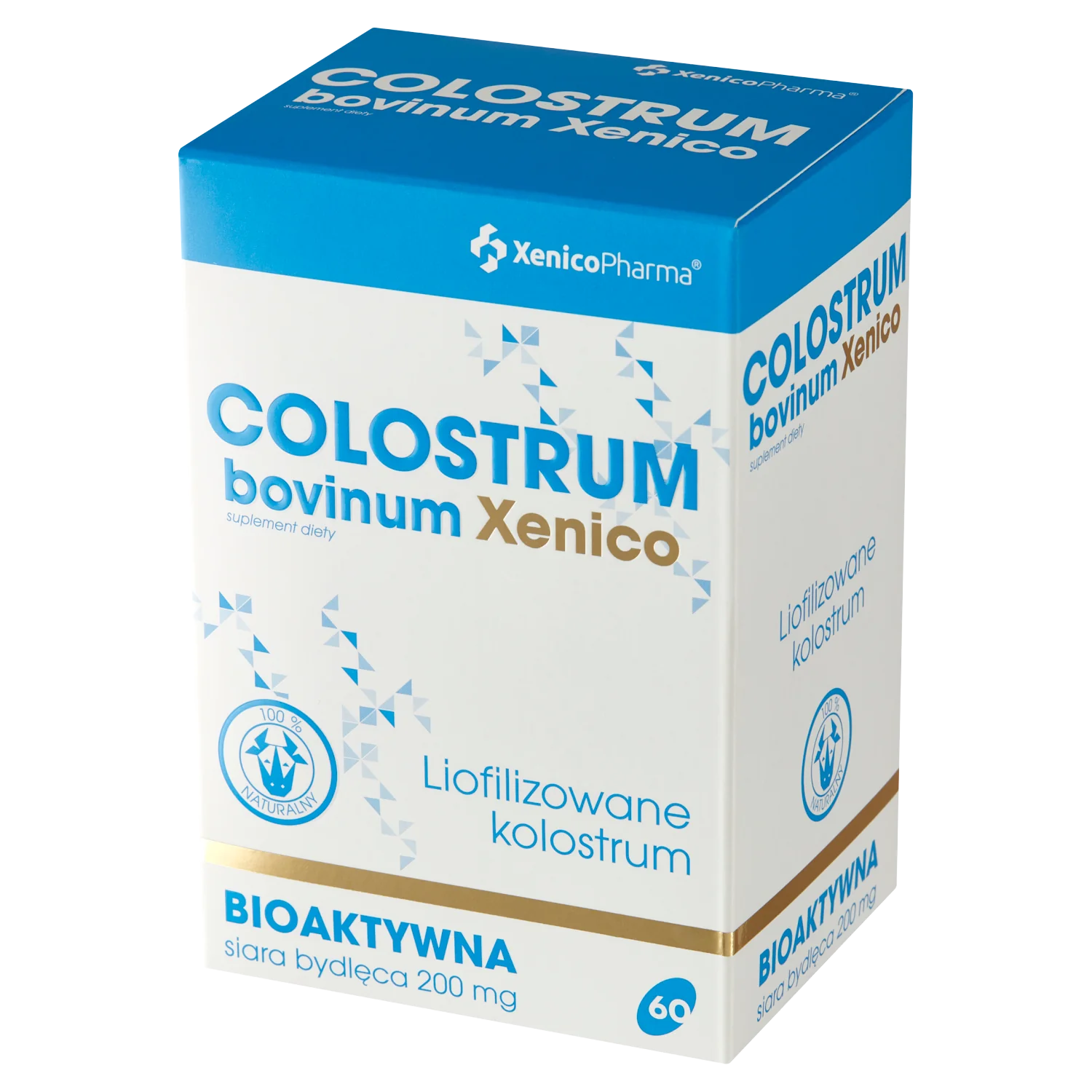 Colostrum bovinum Xenico suplement diety, 60 kapsułek