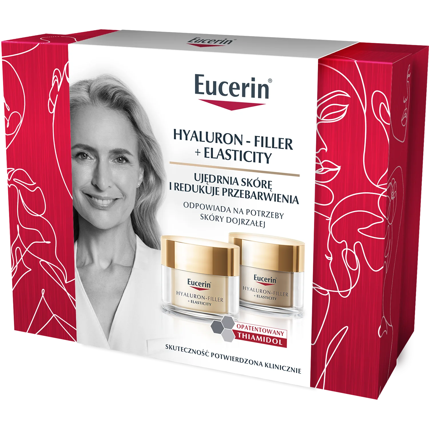 Eucerin Hyaluron-Filler + Elasticity zestaw kosmetyków, krem na dzień SPF 15 + krem na noc, 50 ml + 50 ml