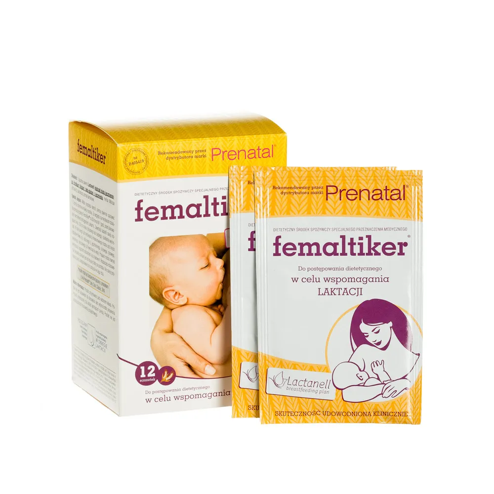 Femaltiker, dietetyczny środek spożywczy wspomagający laktację u kobiet, 12 sasz. 