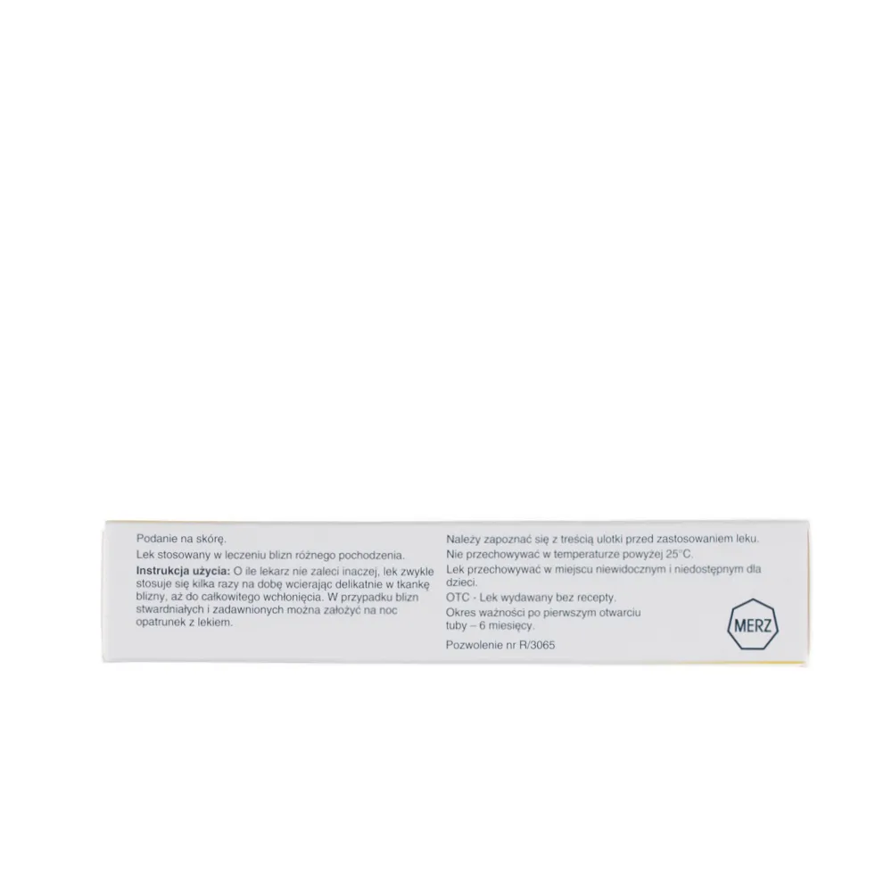 Contratubex 20 g żel ( Heparinum natricum + Allii cepae extractum + Allantoinum, 50 IU + 100 mg + 10 mg )/g 