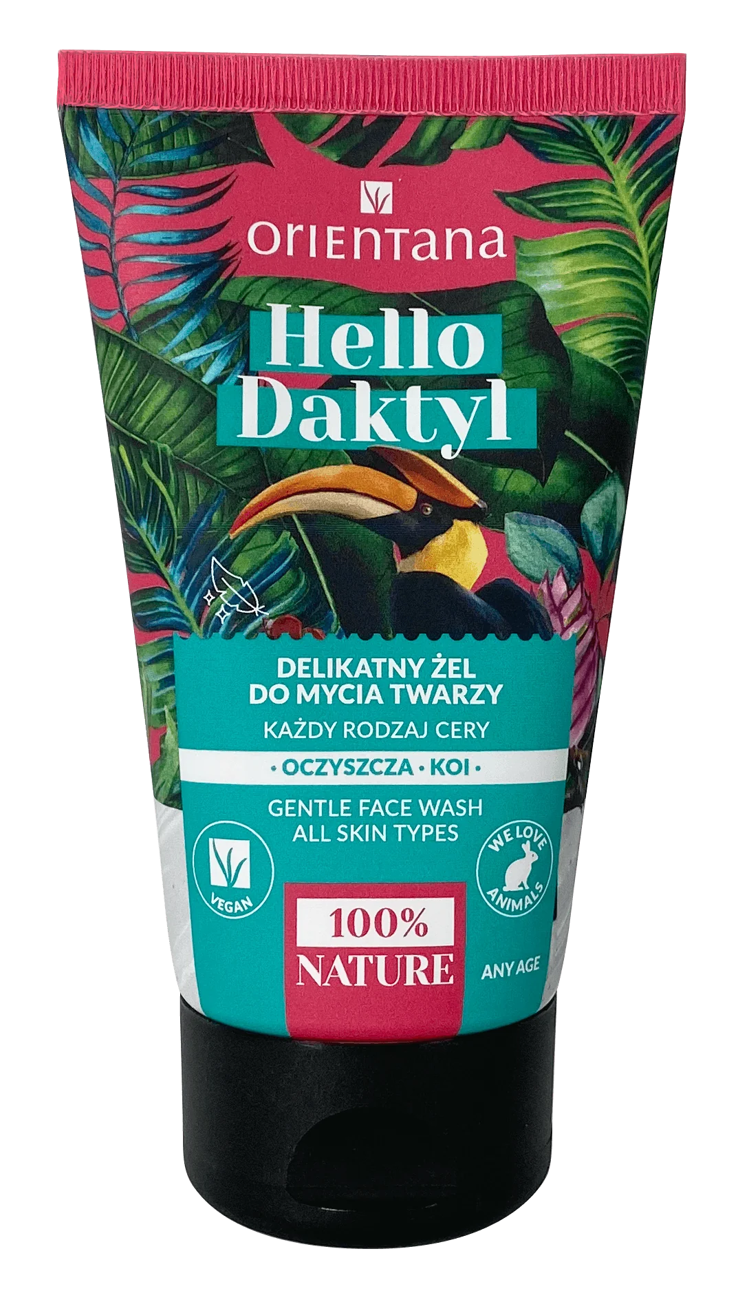 Orientana Hello Daktyl, Delikatny żel do mycia twarzy, 125 ml