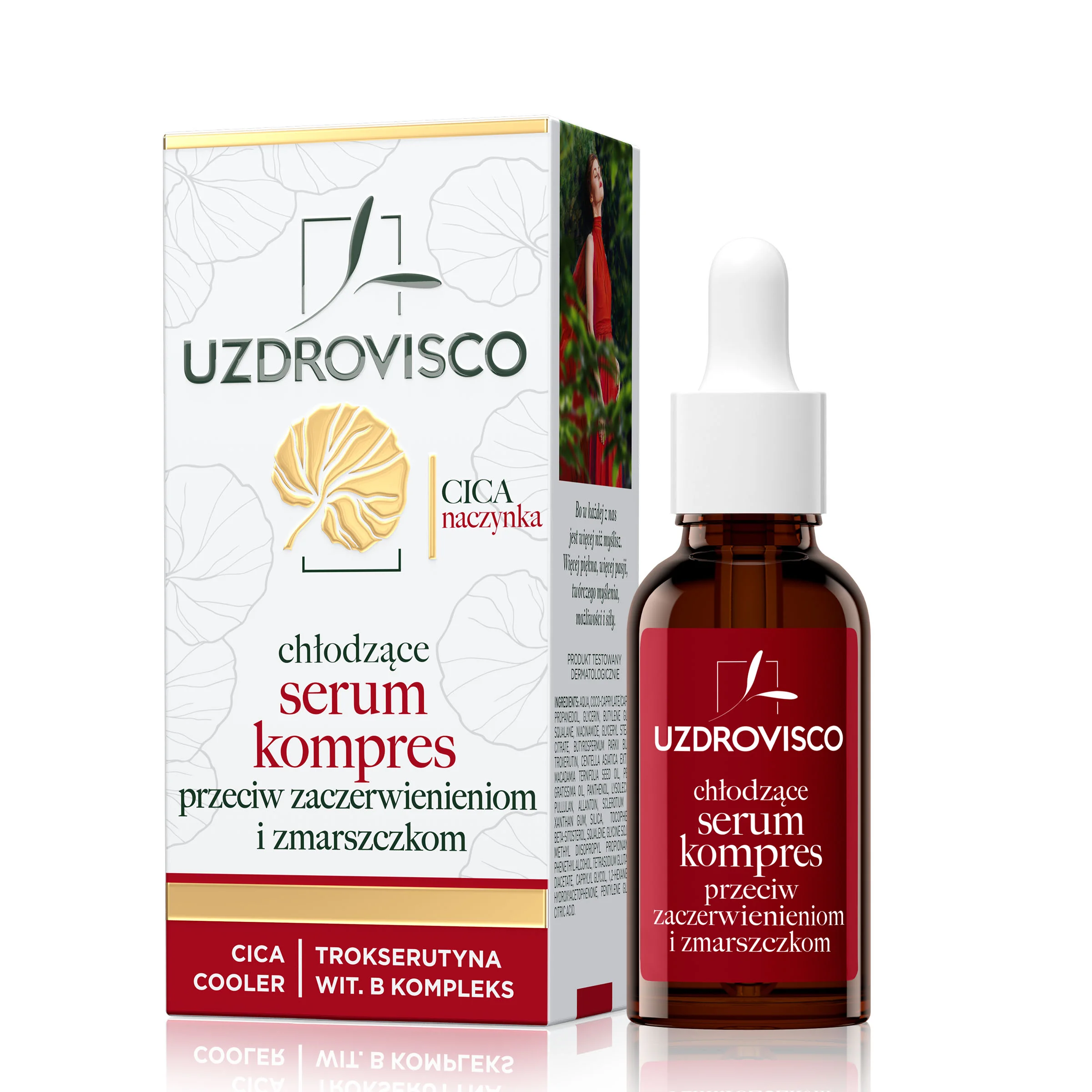 Uzdrovisco CICA Naczynka chłodzące serum redukujące zaczerwienienia i zmarszczki, 30 ml