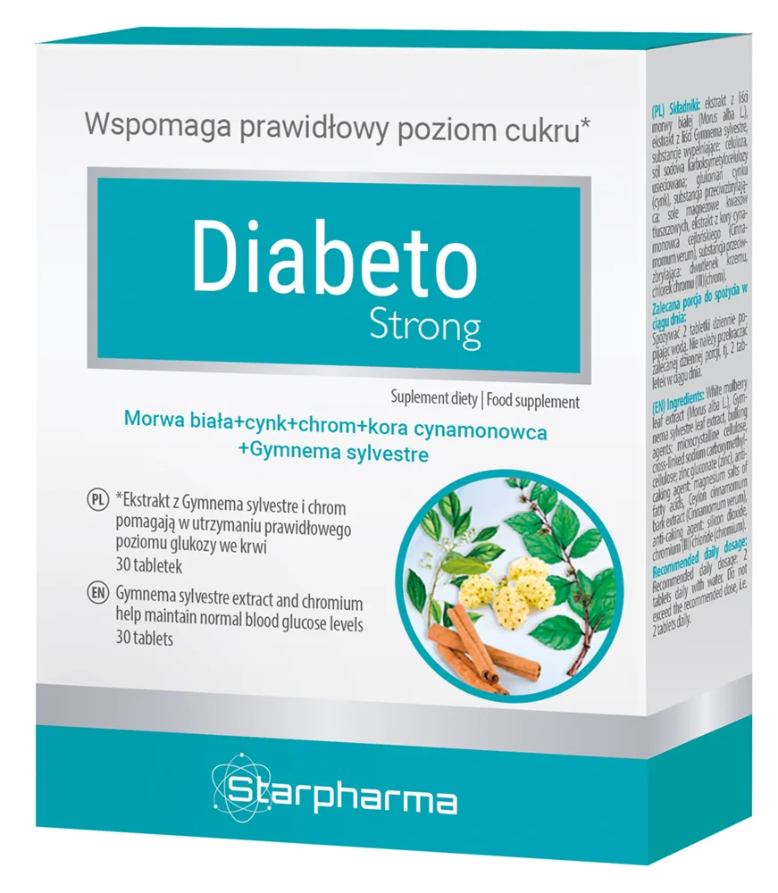 Diabetostrong, suplement diety, 30 tabletek