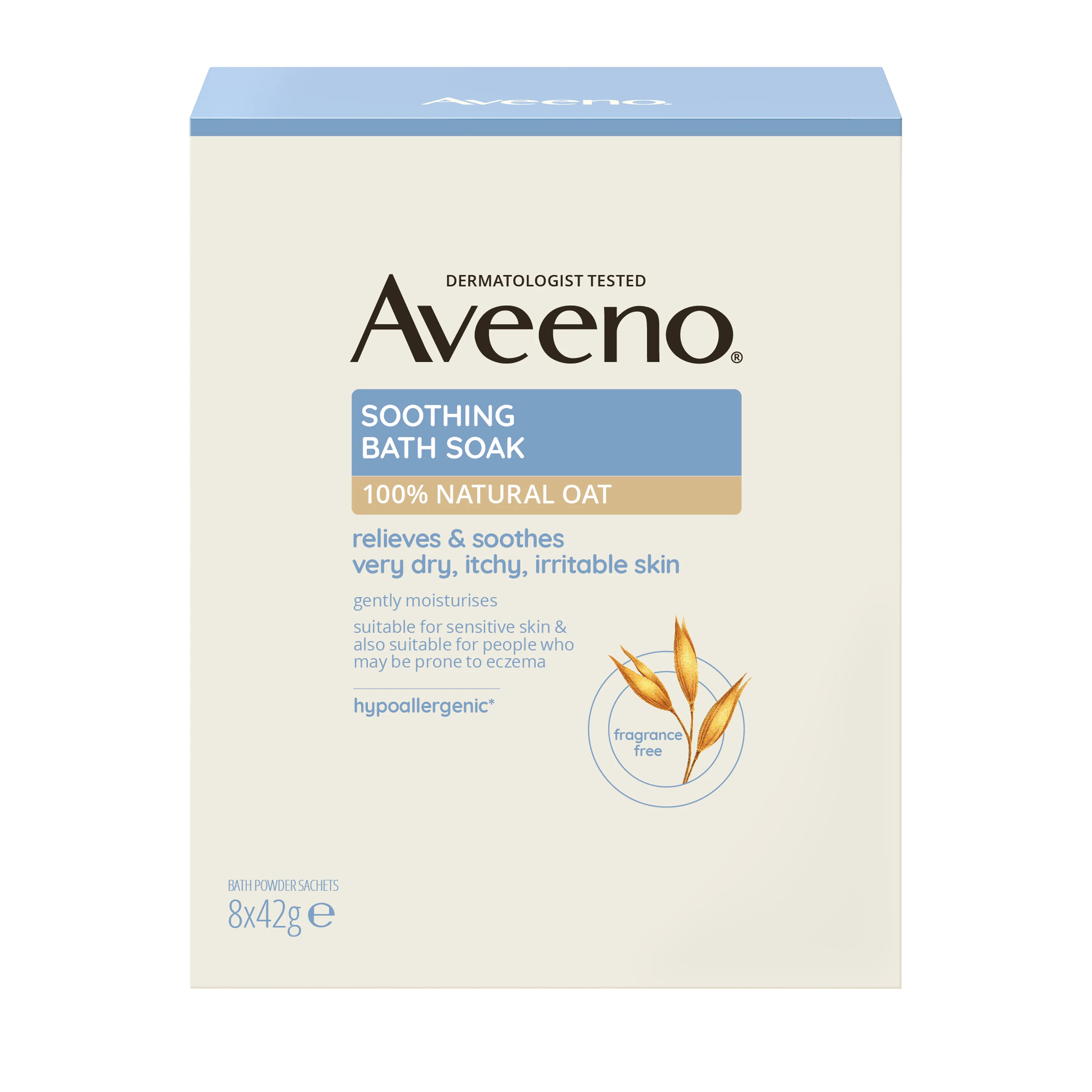 Aveeno® kojący puder do kąpieli, 8x42g