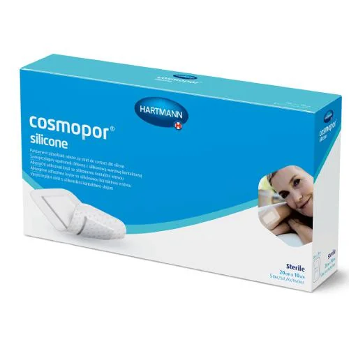 Cosmopor silicone, opatrunek samoprzylepny, 20cmx10cm, 5 szt.