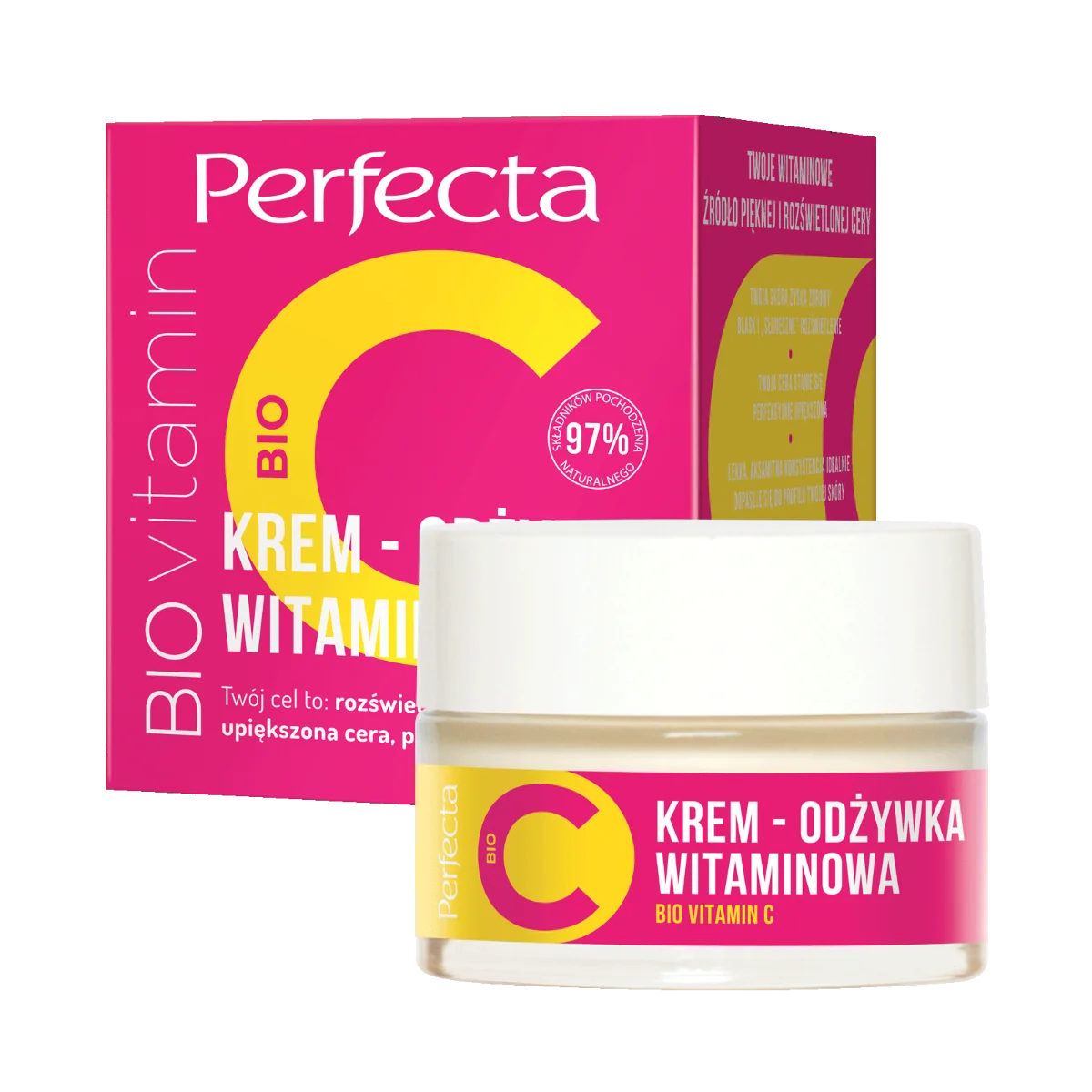 Perfecta Vitamins, krem-odżywka witaminowa do twarzy z Bio witaminą C, 50 ml