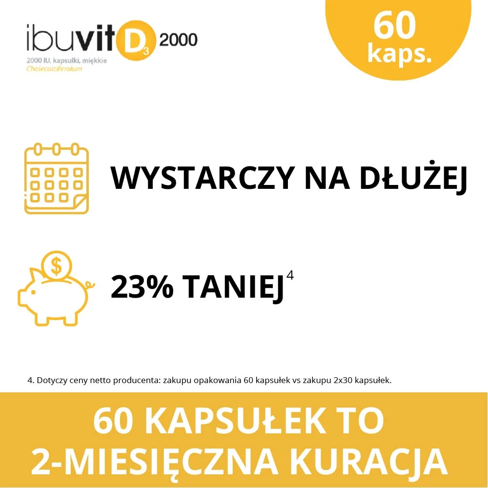 Ibuvit D3 2000 IU 60 kapsułek miękkich