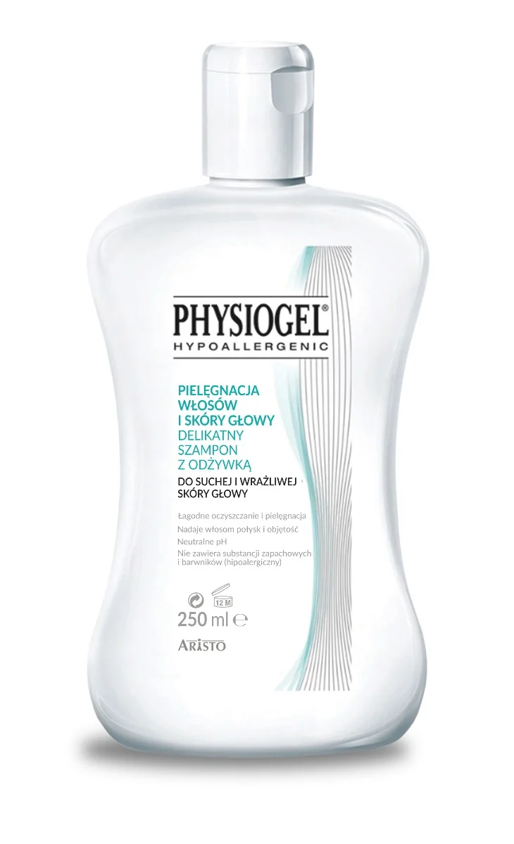 Physiogel, szampon z odżywką do wrażliwej skóry głowy, 250 ml