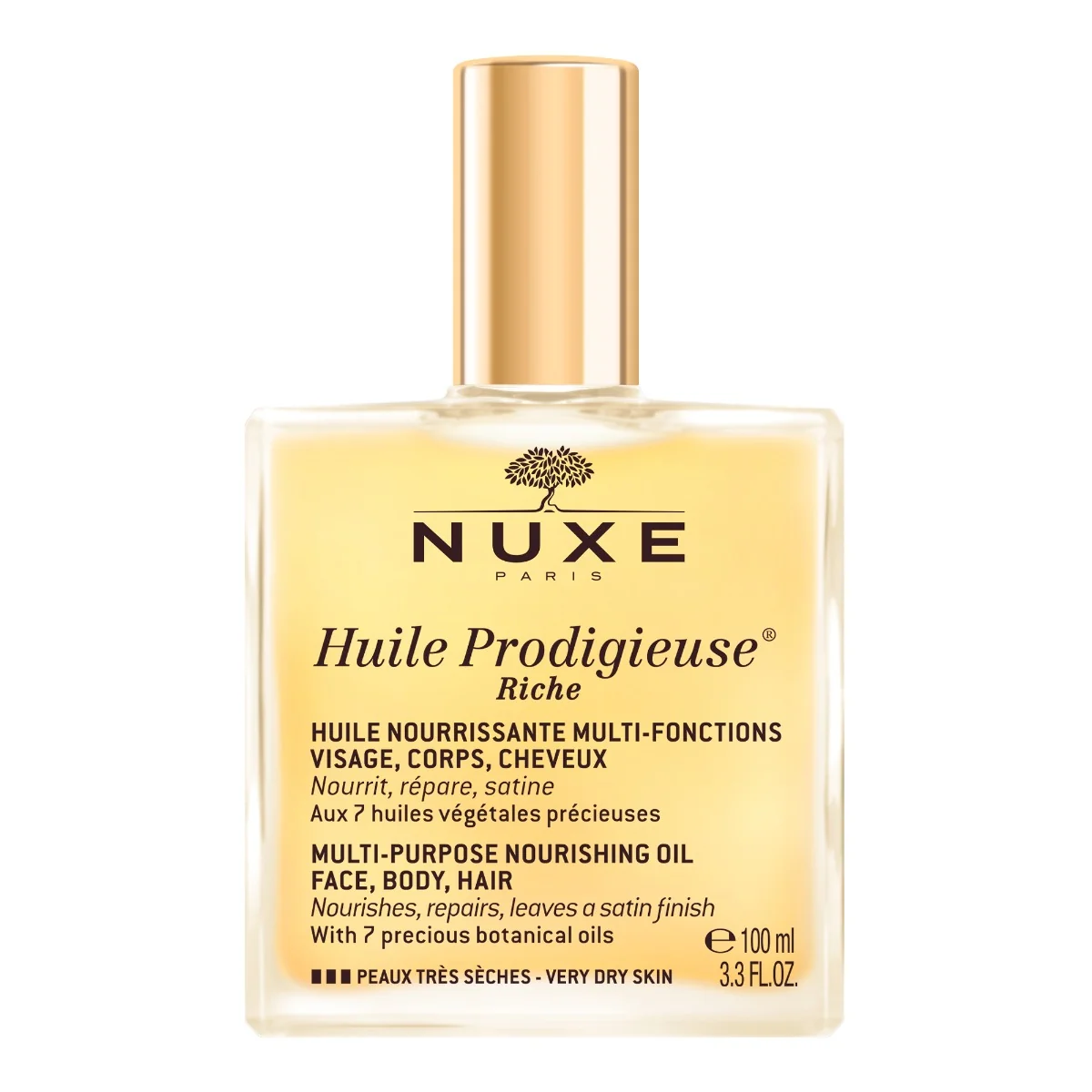 Nuxe Huille Prodigieuse, suchy olejek o wielu zastosowaniach o bogatej konsystencji, 100 ml