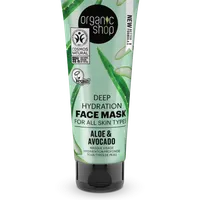 Organic Shop Aloes & Awokado maska do twarzy głęboko nawilżająca, 75 ml