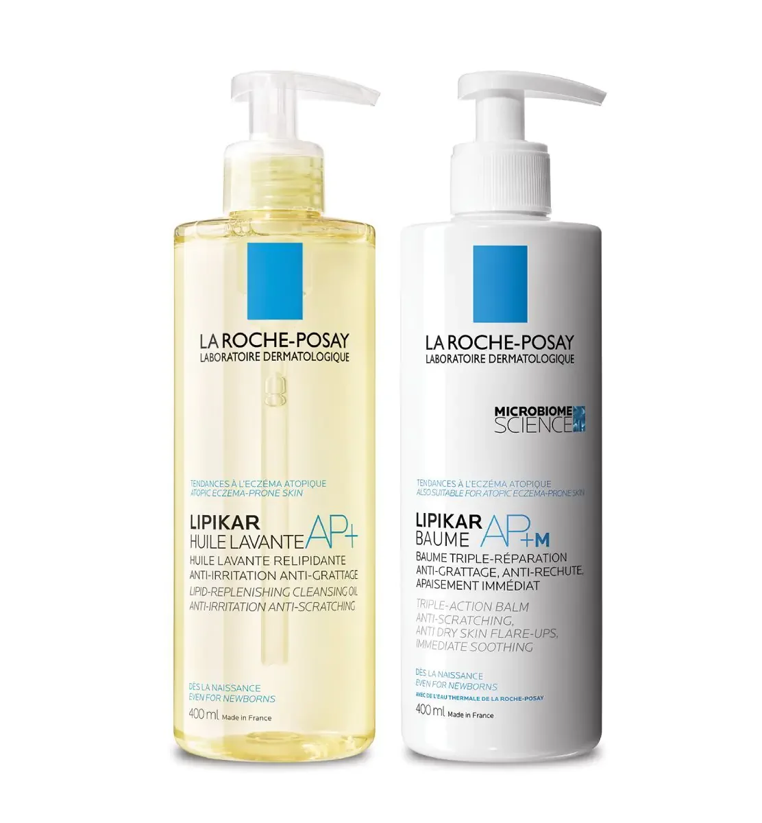 La Roche-Posay, Zestaw Lipikar Oil, 400 ml + Lipikar Baume AP+M, 400 ml 