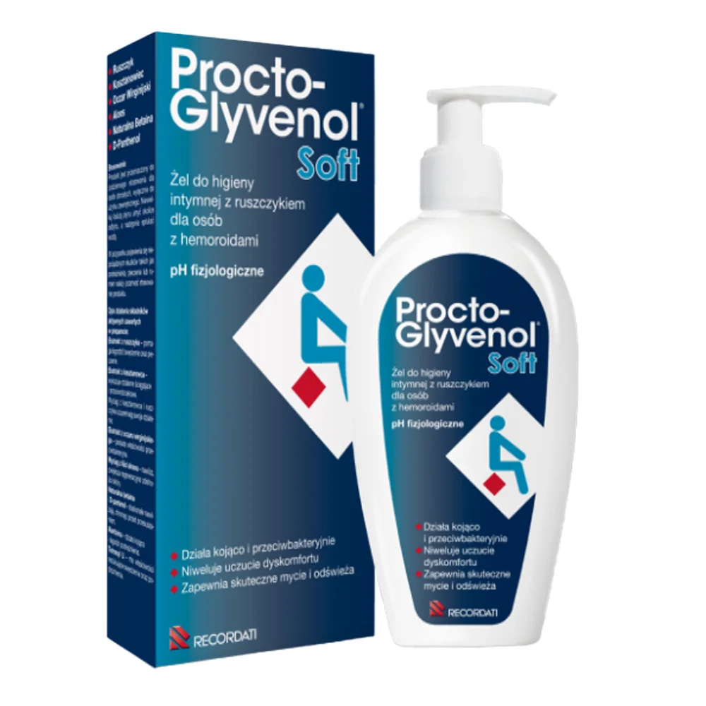 Procto-Glyvenol Soft, żel do higieny intymnej z ruszczykiem, 180 ml