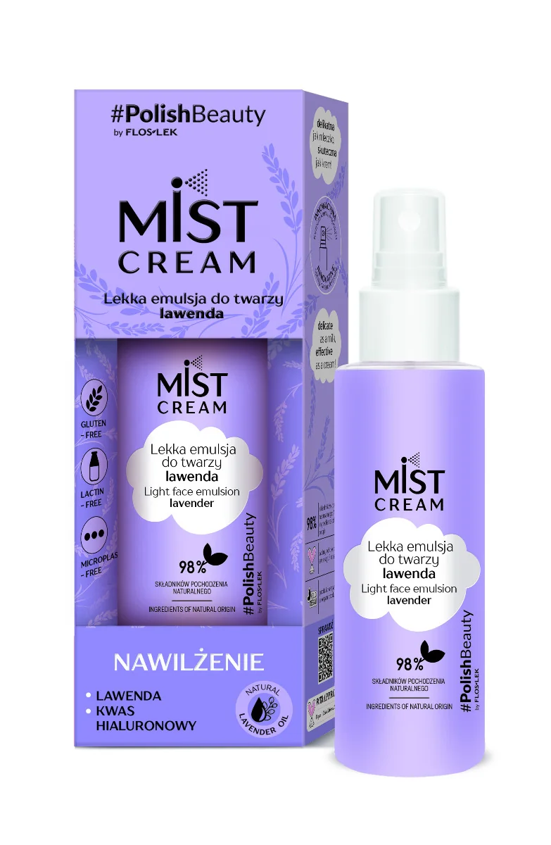 Floslek Mist Cream, lekka emulsja do twarzy, lawenda, 110 ml