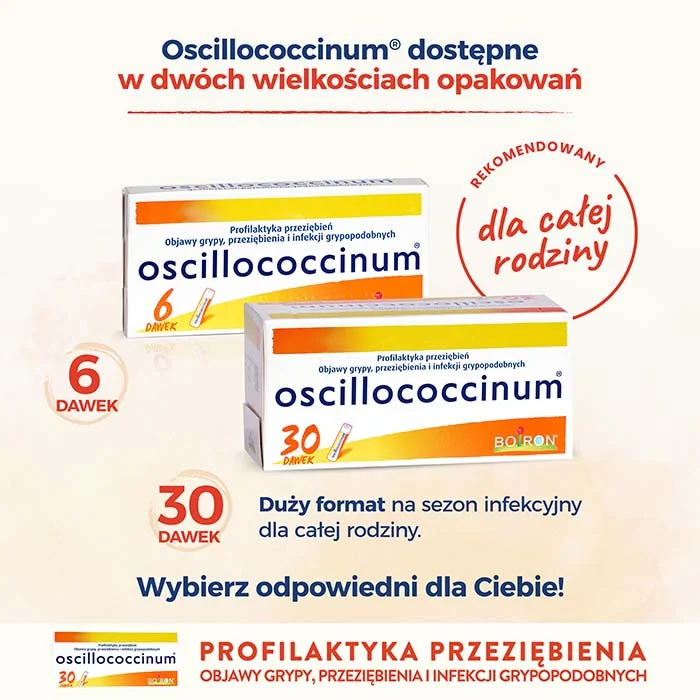 Oscillococcinum na przeziębienie i grypę, granulki w pojemniku jednodawkowym, 30 dawek