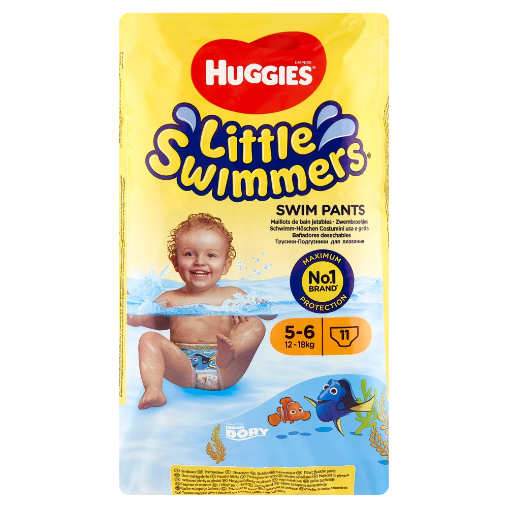 Huggies Little Swimmers, pieluchy do pływania, rozmiar 5-6, 12-18kg, 11 sztuk