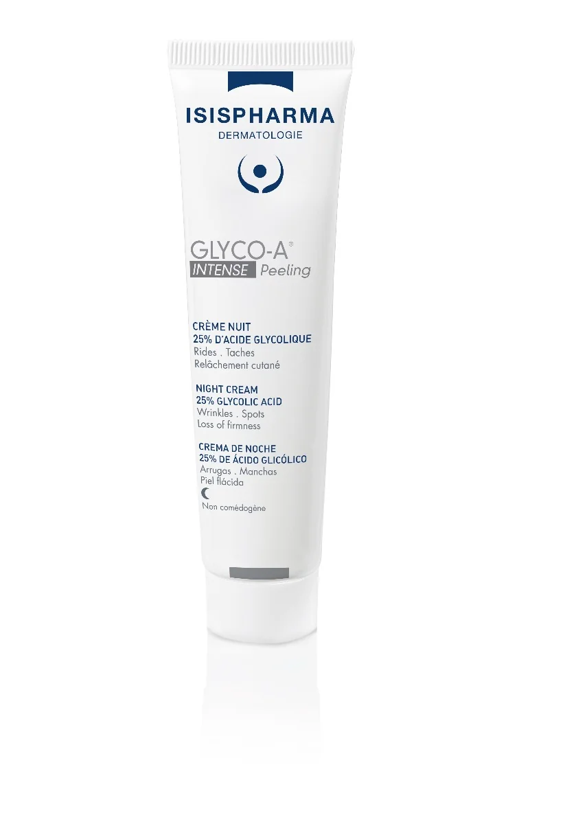 Isispharma Glyco-A Intense Peeling, Krem na noc z 25% kwasem glikolowym, 30 ml