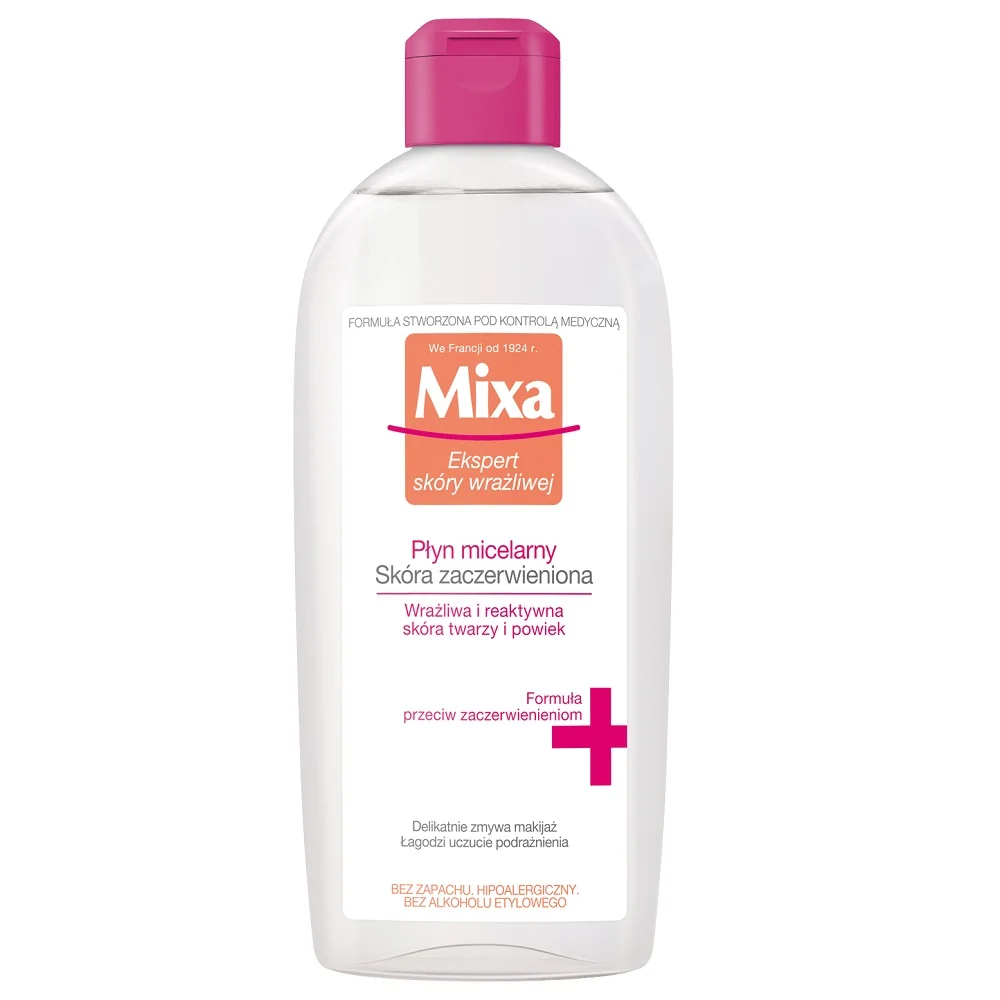 Mixa, płyn micelarny, skóra zaczerwieniona, 400 ml