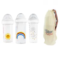 Le Biberon Français zestaw butelek dla noworodków i niemowląt Tęcza, 3 szt.