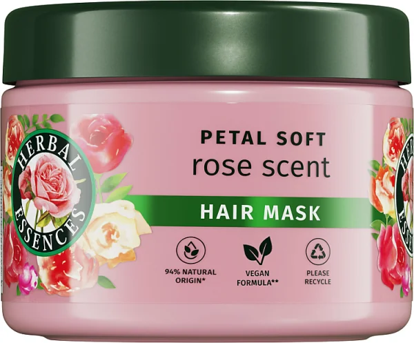 Herbal Essences Rose Scent Petal Soft, maska odżywiająca do suchych włosów, 300 ml