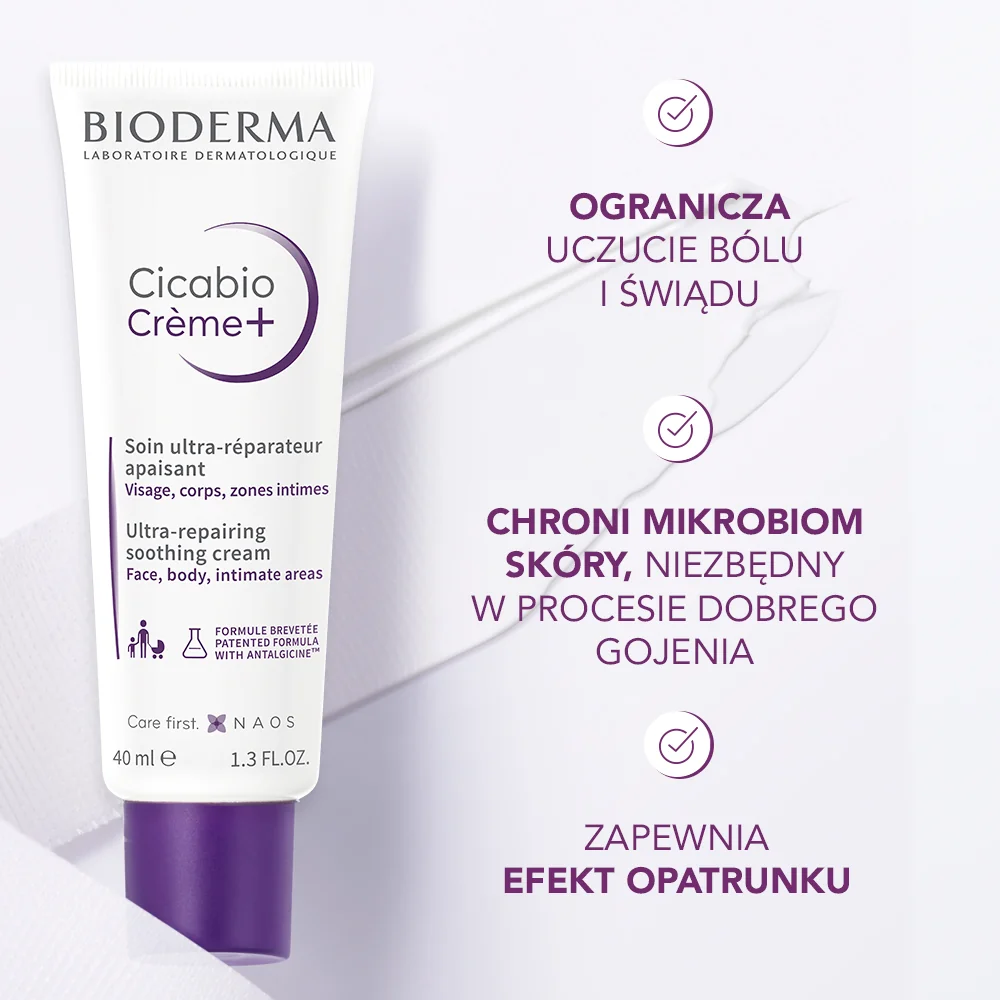 Bioderma Cicabio Créme+ krem naprawczo-kojący, 40 ml