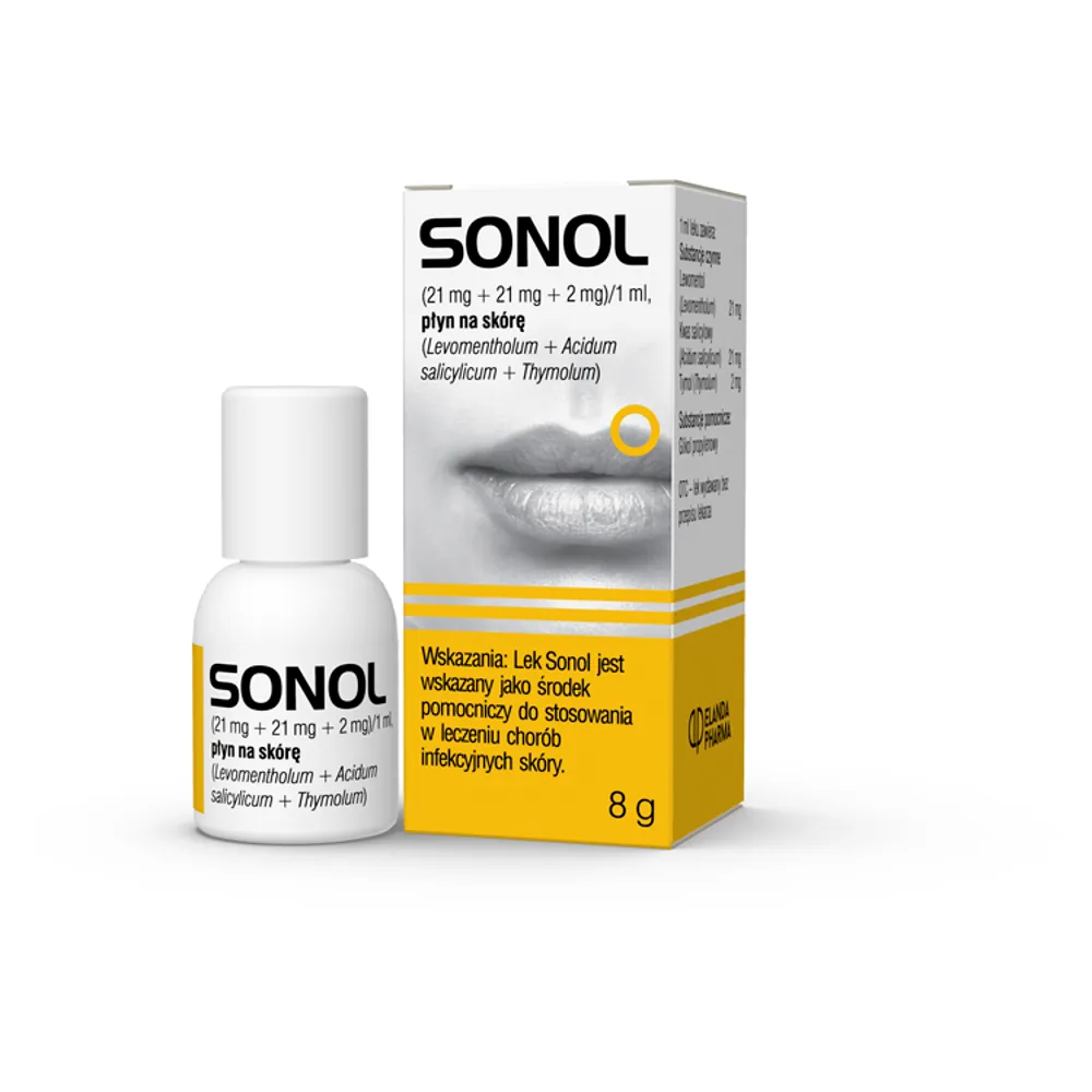 Sonol, (21 mg + 21 mg + 2 mg)/1 ml, płyn na skórę, 8g 