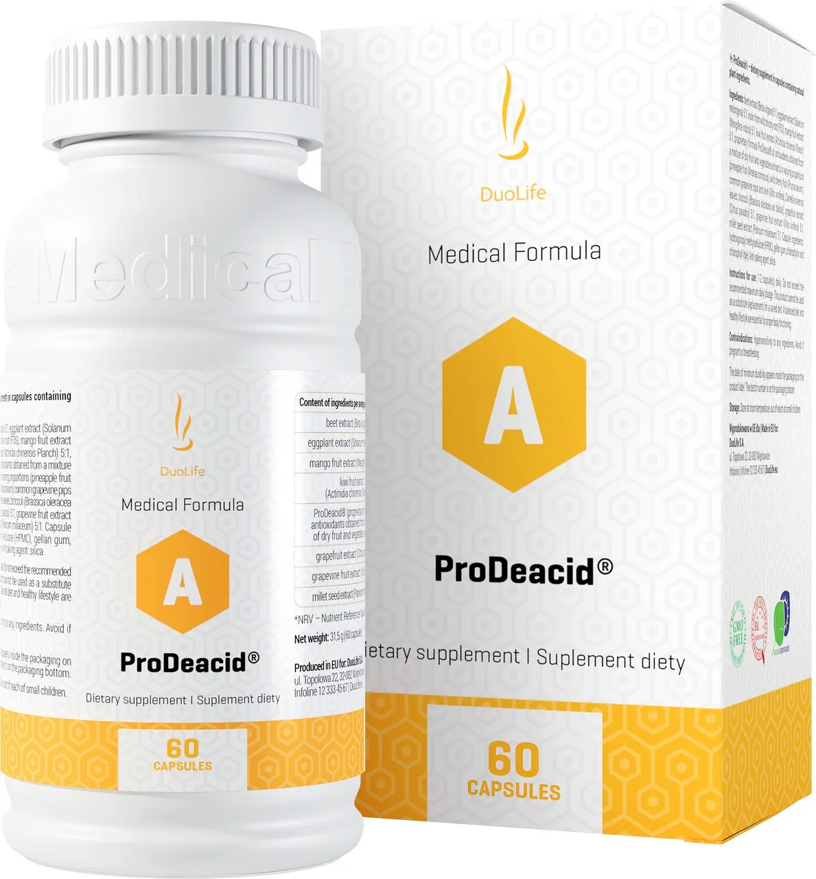 Duolife Medical Formula ProDeacid, suplement diety, 60 kapsułek
