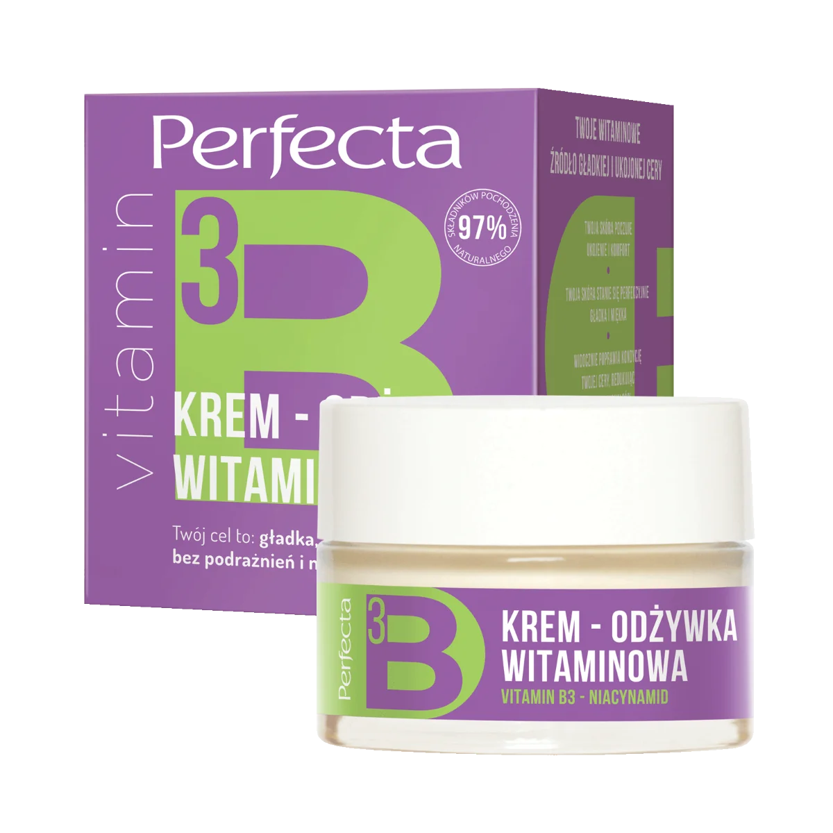 Perfecta Vitamins, krem-odżywka witaminowa do twarzy z witaminą B3, 50 ml